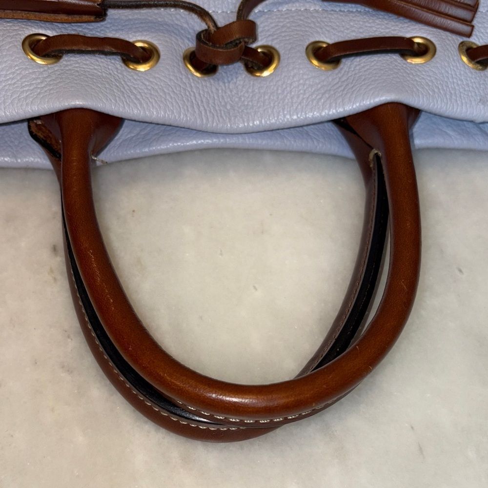 Dooney & Bourke Bag Purse Handbag Leather Vintage Ariel Wakefield Tassel Tote - Picture 13 of 17